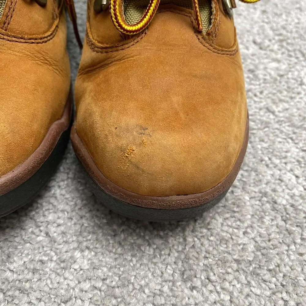 Timberland Suede Leather Boots Boys Kids 5.5 Brown Lace Up School Outdoor Casual